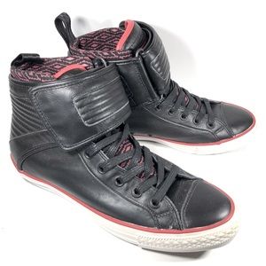 Men's Converse Ct Hydro Black Red Leather All Star
